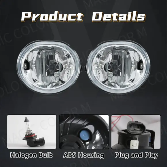 For Toyota Matrix Pontiac Vibe 2003 2004 2005 2006 2007 2008 Fog Light Lamps Clear Lens Bumper Headlights Driving Left/Right 12V - Image 5