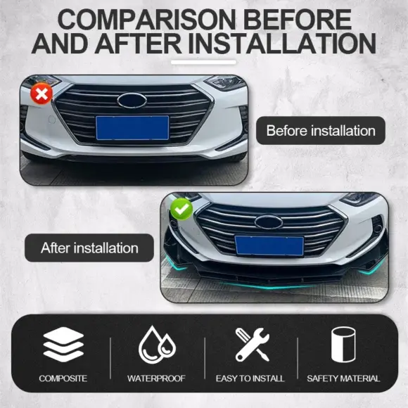 Hot Sell 5pcs Upgraded Front Bumper Shovel with Stepped Design High-Quality ABS Material Car Accsesories Accessory - Image 2