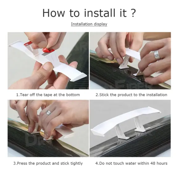 GT Style Small Rear Trunk Spoiler Wing Car Rear Spoiler Boot Mini Wing Model Decoration Auto Accessories Universal Wing - Image 2