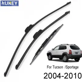 XUKEY Front Rear Windscreen Wiper Blades Set For Hyundai Tucson JM For Kia Sportage JE/KM 2005 2006 2007 2008 2009 2010