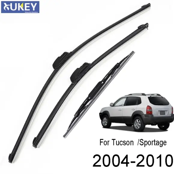 XUKEY Front Rear Windscreen Wiper Blades Set For Hyundai Tucson JM For Kia Sportage JE/KM 2005 2006 2007 2008 2009 2010