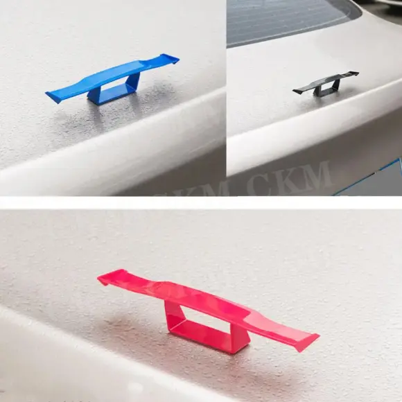 GT Style Carbon Look Car Rear Spoiler Mini Wings Decoration Auto Accessories Black Blue Red White Grey Winglet - Image 2