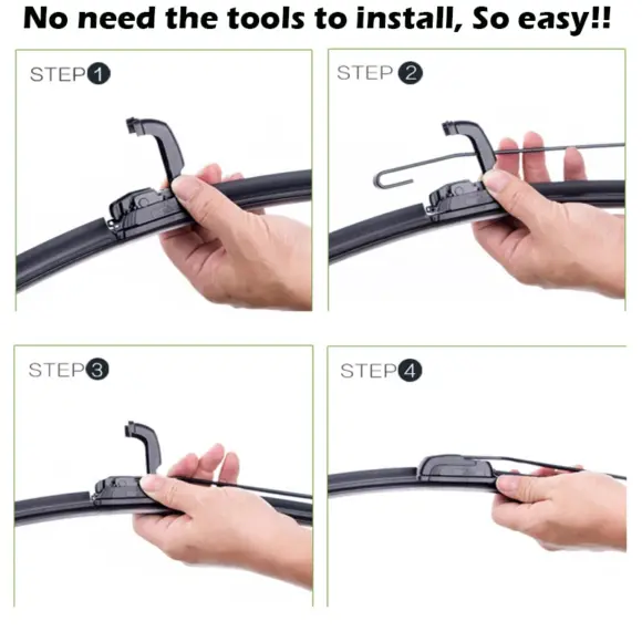XUKEY Front Rear Windscreen Wiper Blades Set For Hyundai Tucson JM For Kia Sportage JE/KM 2005 2006 2007 2008 2009 2010 - Image 6
