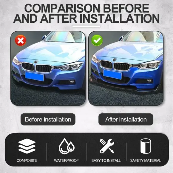 Hot Sell 5pcs Upgraded Front Bumper Shovel with Stepped Design High-Quality ABS Material Car Accsesories Accessory - Image 6