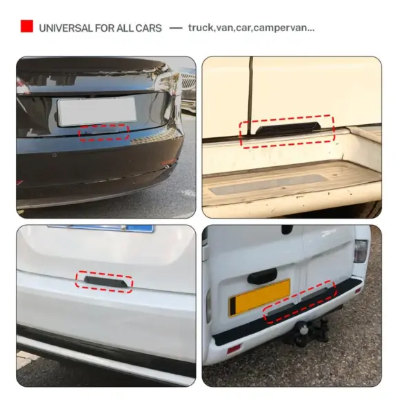 Universal Rear Bumper Guard Decoration Strip Anti Scratch Tailgate Door Cover Molding Protector Trim Exterior Kit Car SUV VAN - Image 6