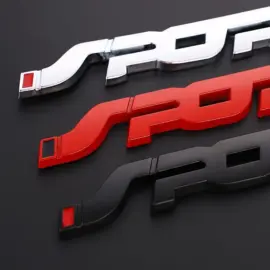 Car Accessories Sticker Styling Metal 3D Chrome Black Auto Car Trunk Racing Sport Word Letter Logo Emblem Badge Decal Sticker